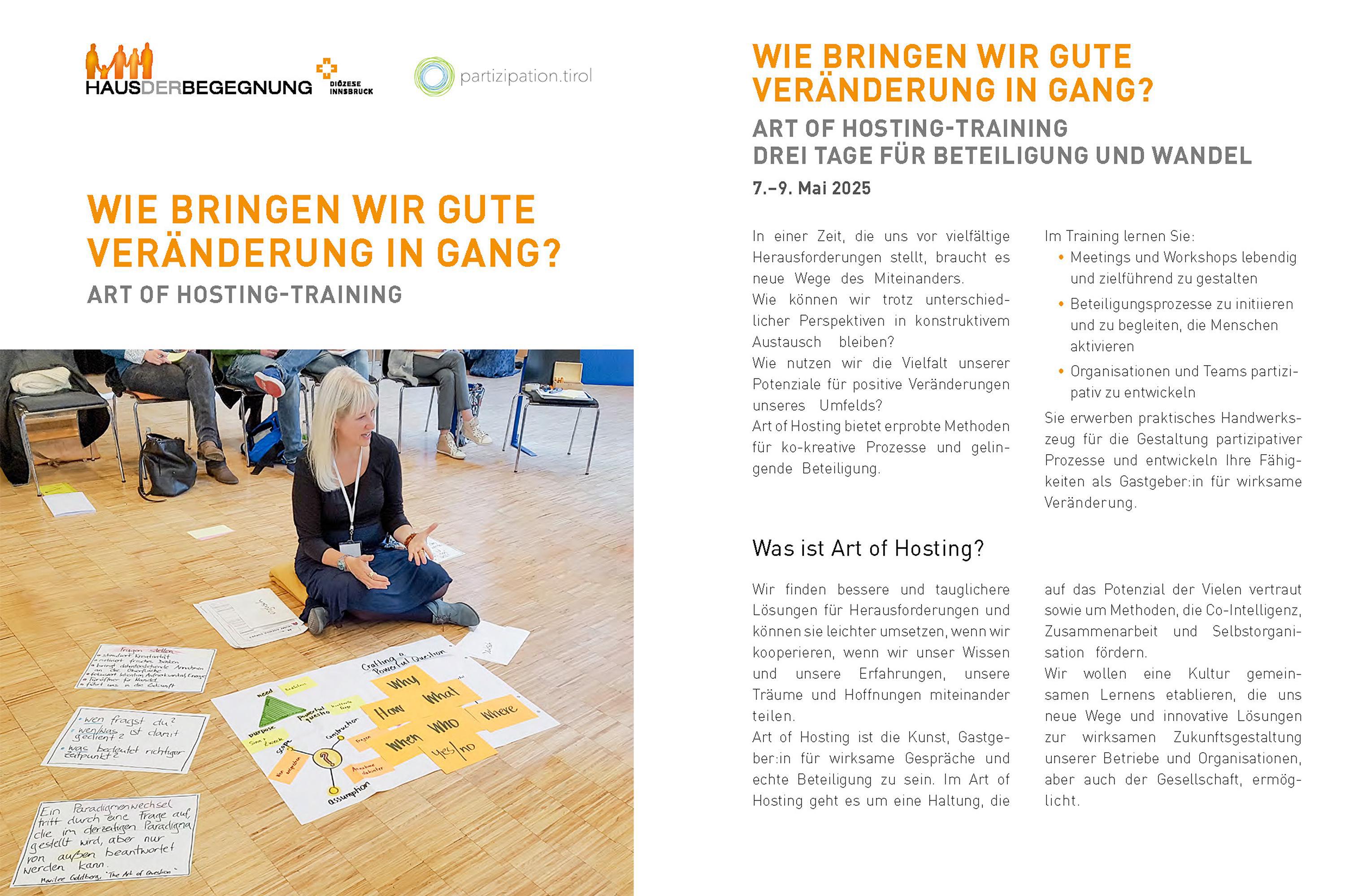 .Title Flyer: Art of Hosting Training